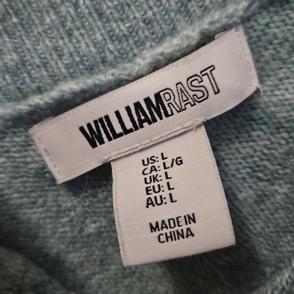 William Rast Women's Size L Blue Knit Sweater - Picture 3 of 4